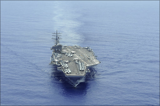 24"x36" Gallery Poster, aircraft carrier USS Ronald Reagan (CVN 76) Pacific Ocean