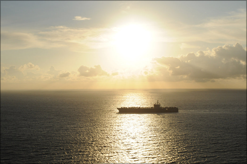 24"x36" Gallery Poster, aircraft carrier USS Ronald Reagan (CVN 76)  Pearl Harbor, Hawaii