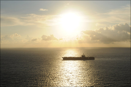 24"x36" Gallery Poster, aircraft carrier USS Ronald Reagan (CVN 76)  Pearl Harbor, Hawaii