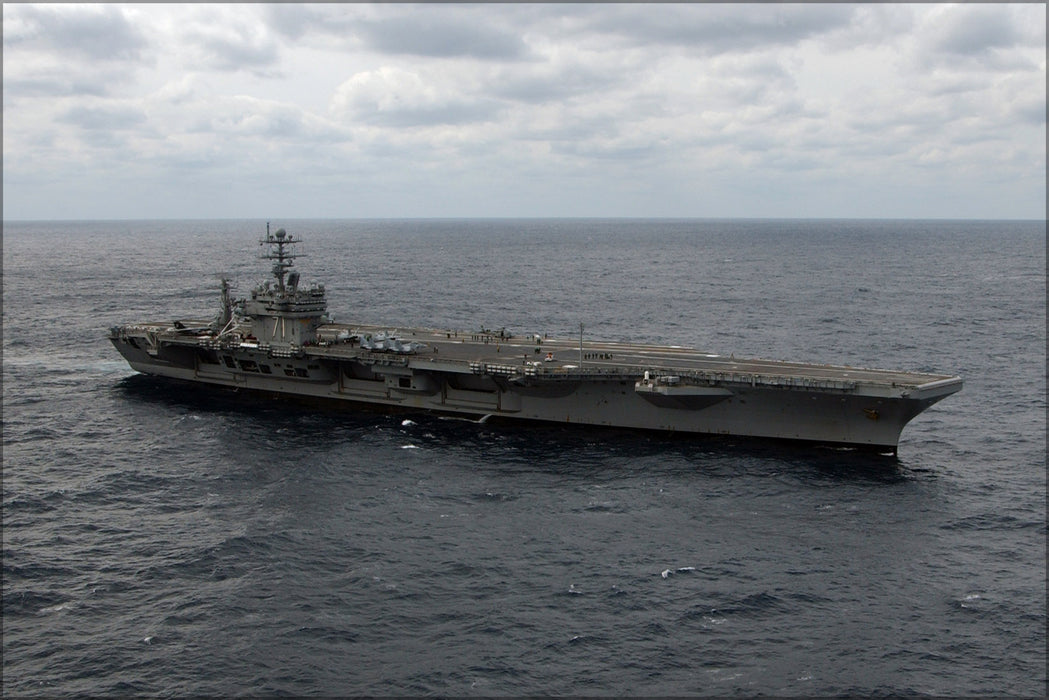 24"x36" Gallery Poster, aircraft carrier USS Theodore Roosevelt (CVN 71) Atlantic Ocean