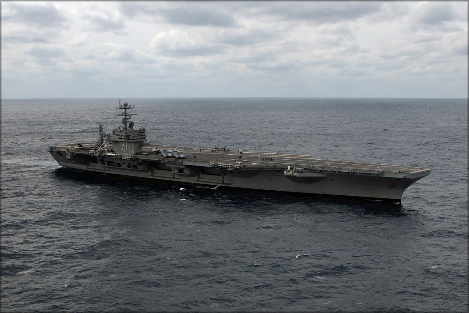24"x36" Gallery Poster, aircraft carrier USS Theodore Roosevelt (CVN 71) Atlantic Ocean