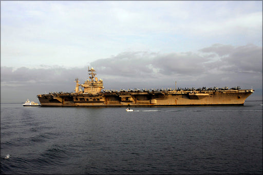 24"x36" Gallery Poster, aircraft carrier USS Theodore Roosevelt (CVN 71) English Channel