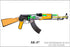 24"x36" Gallery Poster, ak-47 schematic