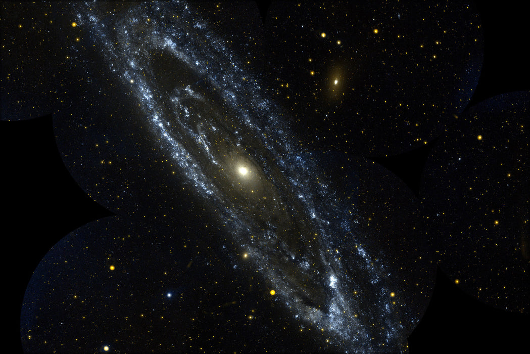 24"x36" Gallery Poster, andromeda galaxy m31 in ultraviolet galaxy evolution explorer p1