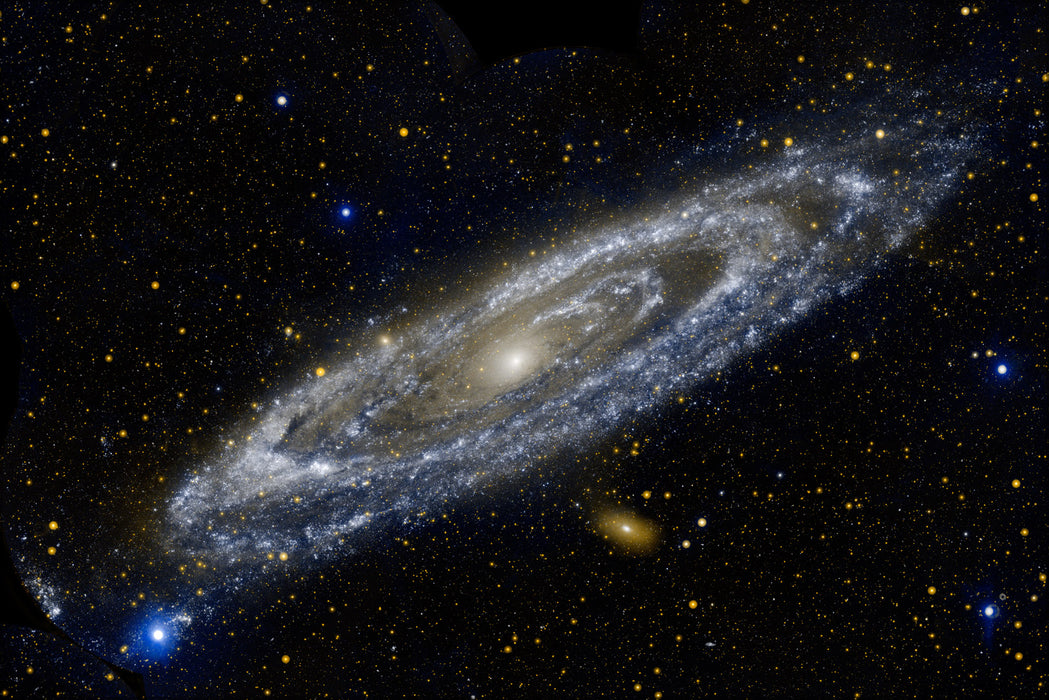 24"x36" Gallery Poster, andromeda galaxy m31 in ultraviolet galaxy evolution explorer p2