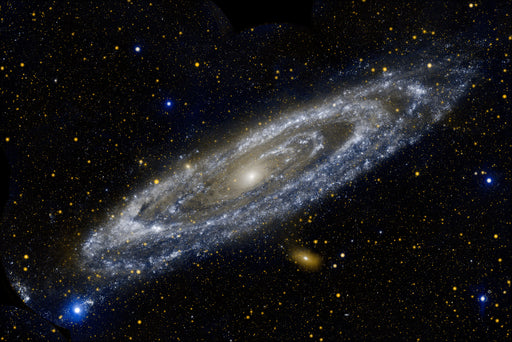 24"x36" Gallery Poster, andromeda galaxy m31 in ultraviolet galaxy evolution explorer p2