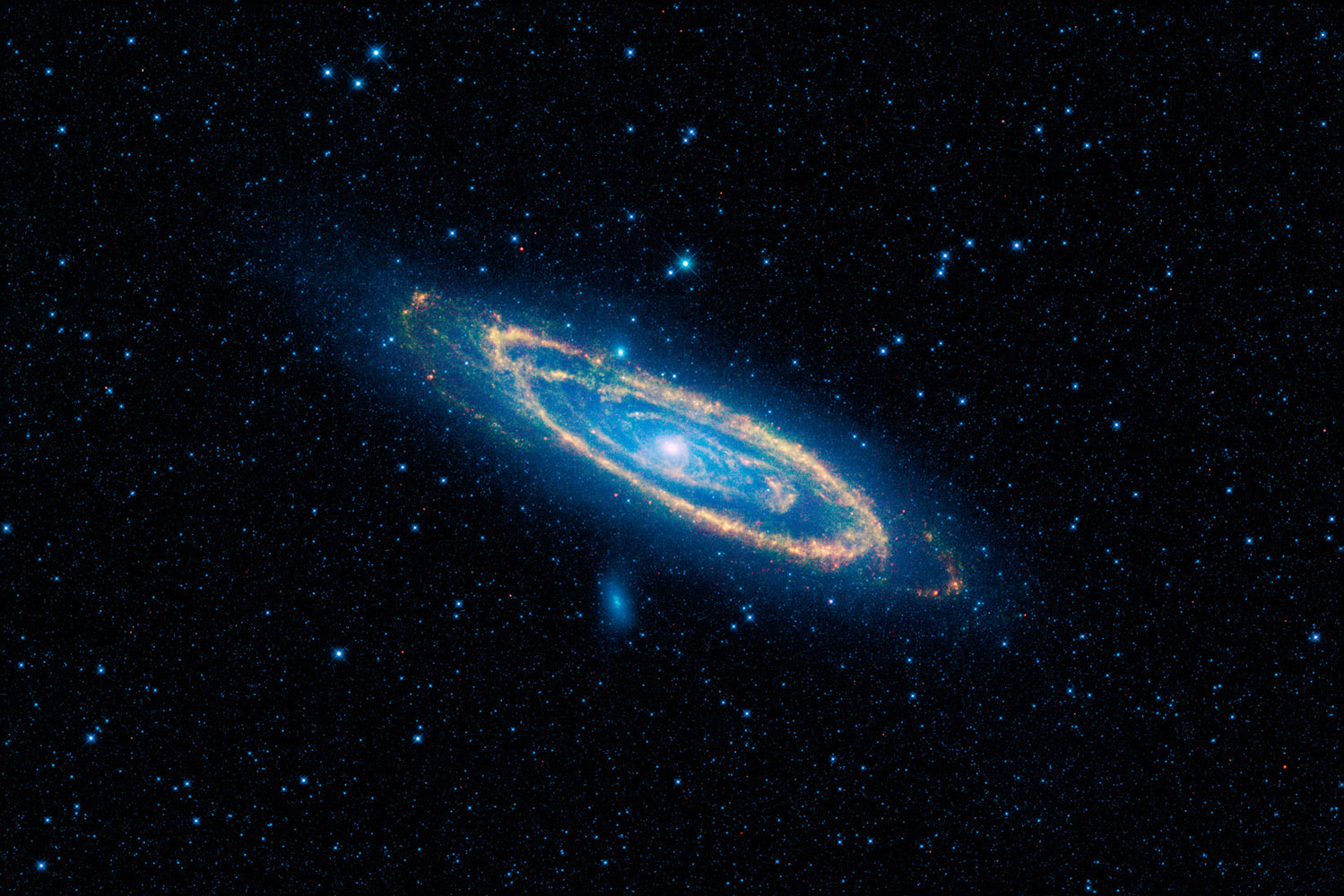 24"x36" Gallery Poster, andromeda galaxy m31 infrared wise telescope image