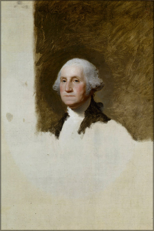 24"x36" Gallery Poster, athenaeum Portrait of George Washington (The Athenaeum Portrait) by gilbert stuart 1796