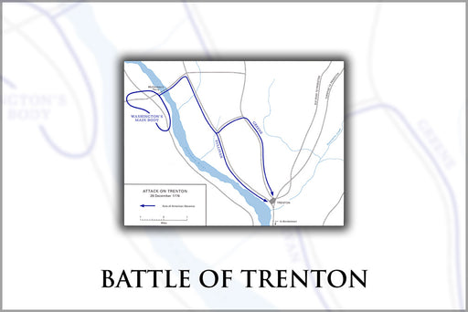 24"x36" Gallery Poster, battle of trenton map