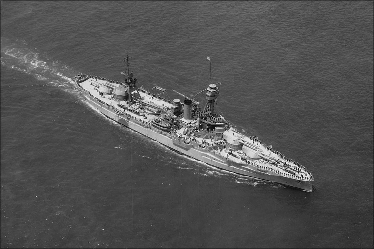24"x36" Gallery Poster, battleship USS Texas at Hampton Roads, Virginia, June 4, 1927