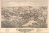 24"x36" Gallery Poster, birdseye view map Arlington, Massachusetts, 1884