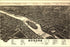 24"x36" Gallery Poster, birdseye view map of Aurora, Illinois 1882