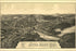24"x36" Gallery Poster, birdseye view map of Ayer, Mass 1886