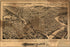 24"x36" Gallery Poster, birdseye view map of Binghamton, new york 1882