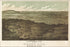 24"x36" Gallery Poster, birdseye view map of Chattanooga, Tennessee 1887