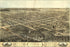 24"x36" Gallery Poster, birdseye view map of Kokomo, Indiana 1868