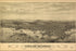 24"x36" Gallery Poster, birdseye view map of Seattle, Puget Sound, Washington Territory, 1878