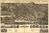 24"x36" Gallery Poster, birdseye view map of helena montana 1890