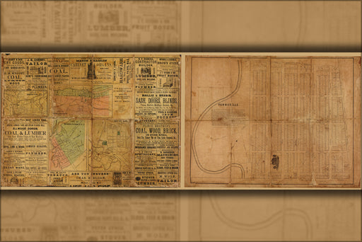 24"x36" Gallery Poster, business map Bristol Bordentown new jersey