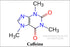 24"x36" Gallery Poster, caffeine molecule diagram