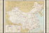 24"x36" Gallery Poster, cia map of Communist China railroads & roads 1960