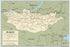 24"x36" Gallery Poster, cia map of Mongolia 1996