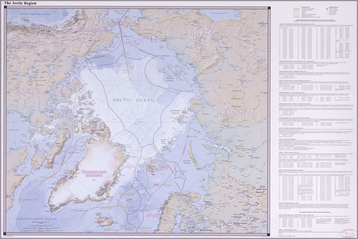 24"x36" Gallery Poster, cia map of arctic north pole region 2008