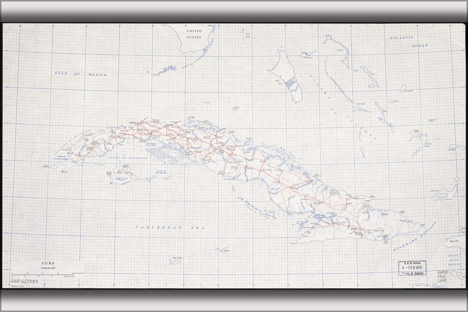 24"x36" Gallery Poster, cia map of cuba 1962 p2