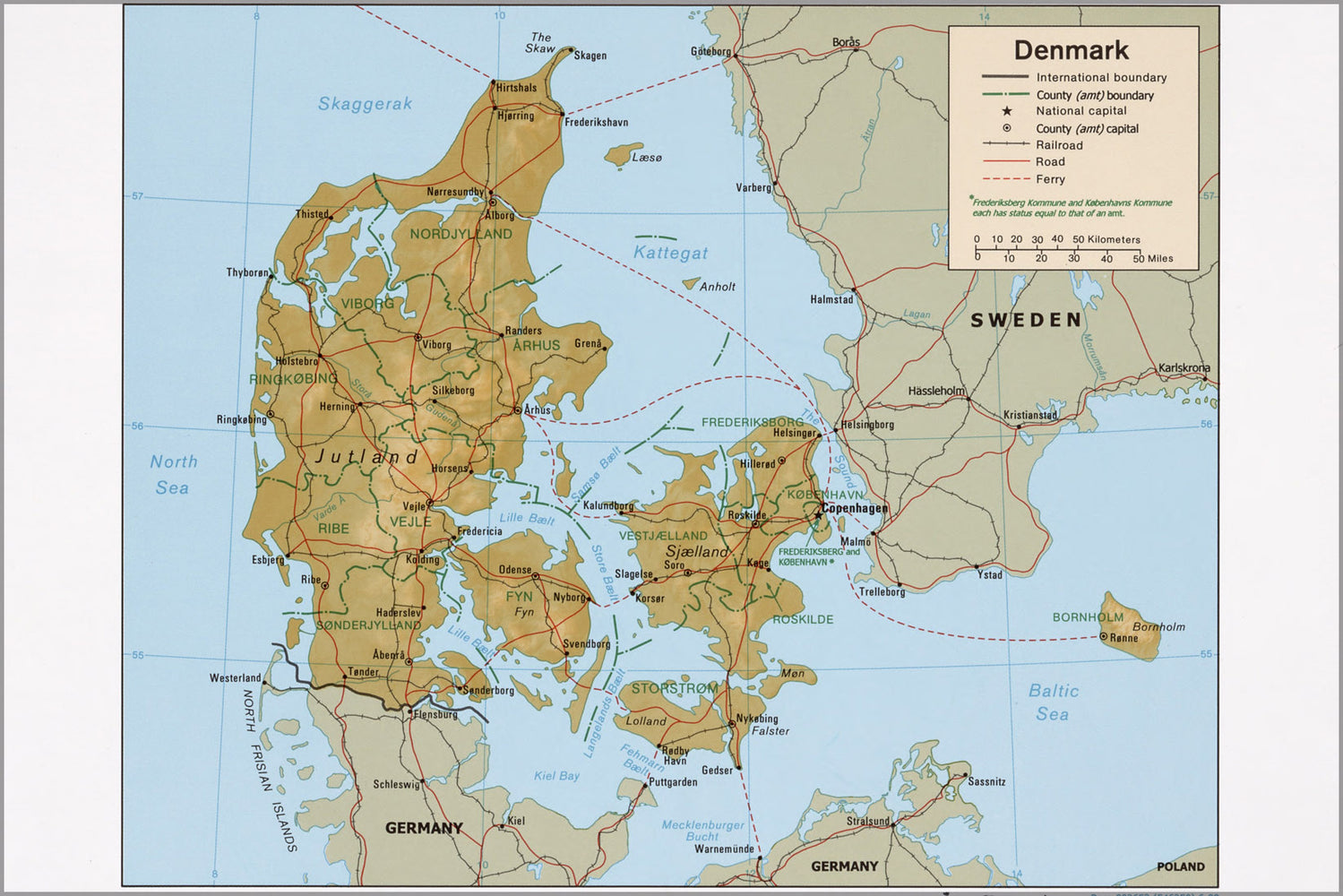 24"x36" Gallery Poster, cia map of denmark 1999 p2