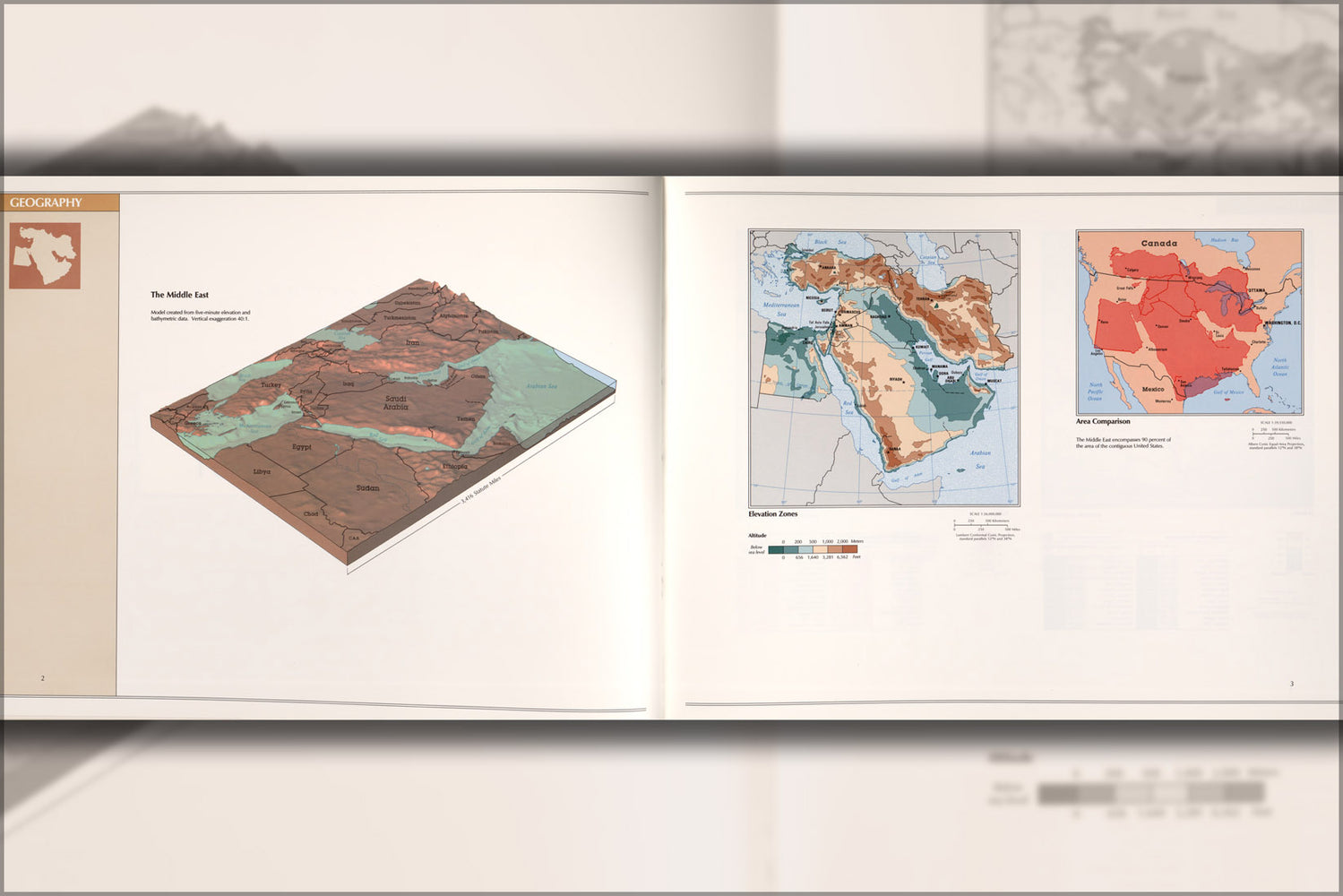 24"x36" Gallery Poster, cia map of middle east geography