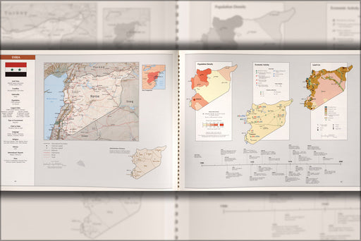 24"x36" Gallery Poster, cia map of syria