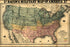 24"x36" Gallery Poster, civil war map United States of america 1862