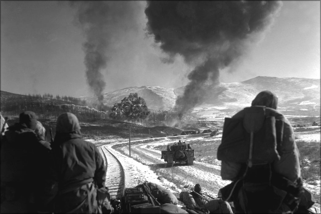 24"x36" Gallery Poster, close air support Battle of Chosin Reservoir, Korean war 1950
