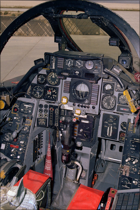 24"x36" Gallery Poster, cockpit of F-14 Tomcat