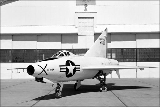 24"x36" Gallery Poster, convair XF-92A South Base of Edwards Air Force Base