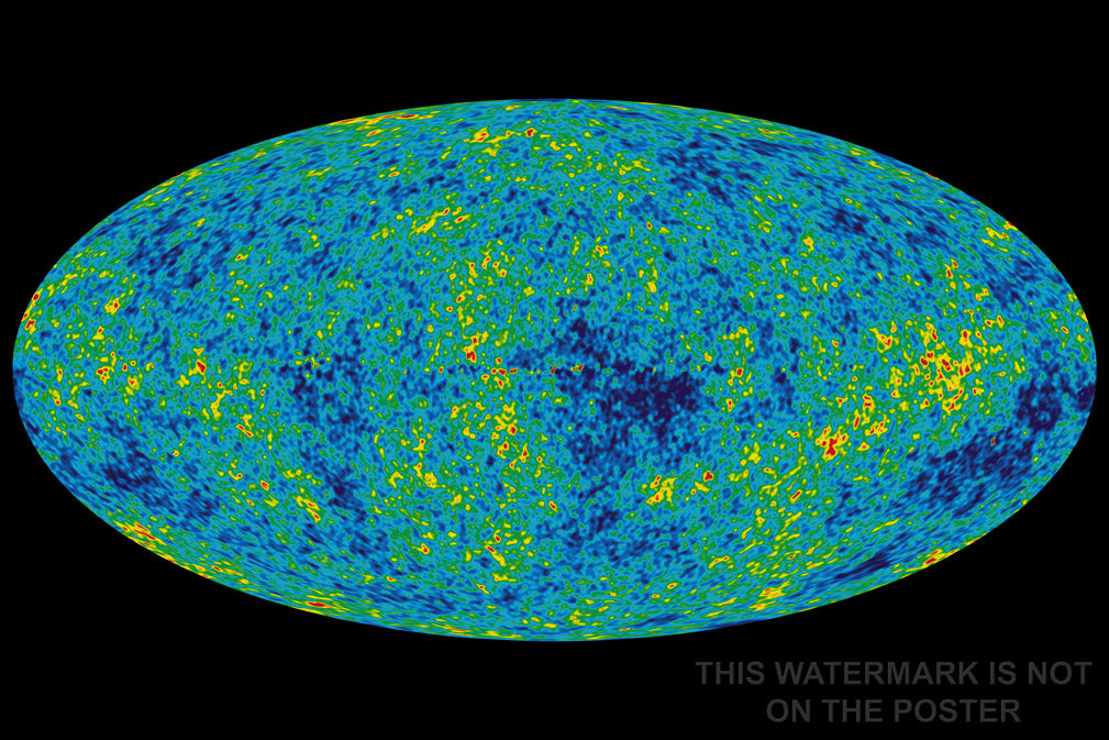 24"x36" Gallery Poster, cosmic microwave background