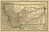 24"x36" Gallery Poster, county map of Montana 1881