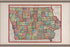 24"x36" Gallery Poster, county map of iowa 1917