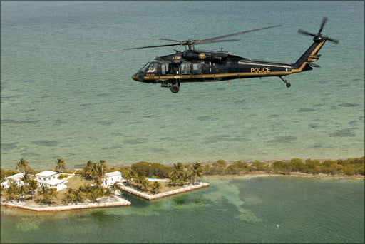 24"x36" Gallery Poster, customs & border patrol Sikorsky UH-60 Blackhawk helicopter h-60