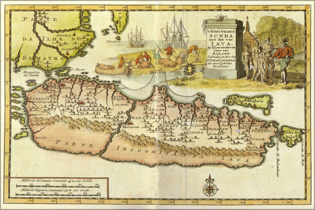 24"x36" Gallery Poster, early 18th century Java map