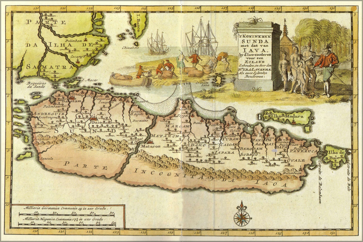 24"x36" Gallery Poster, early 18th century Java map