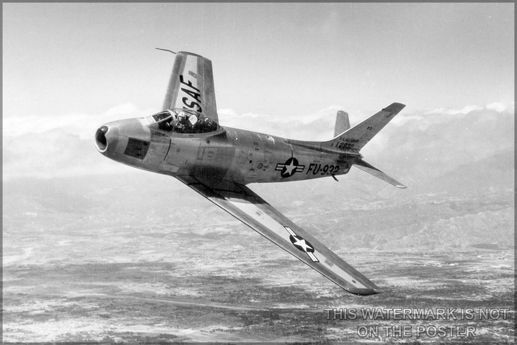 24"x36" Gallery Poster, f-86 sabre