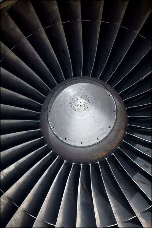 24"x36" Gallery Poster, fan of a D-18T turbofan jet engine on the Antonov An-225