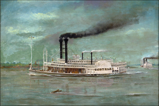 24"x36" Gallery Poster, general Robert E Lee Steamboat 1884