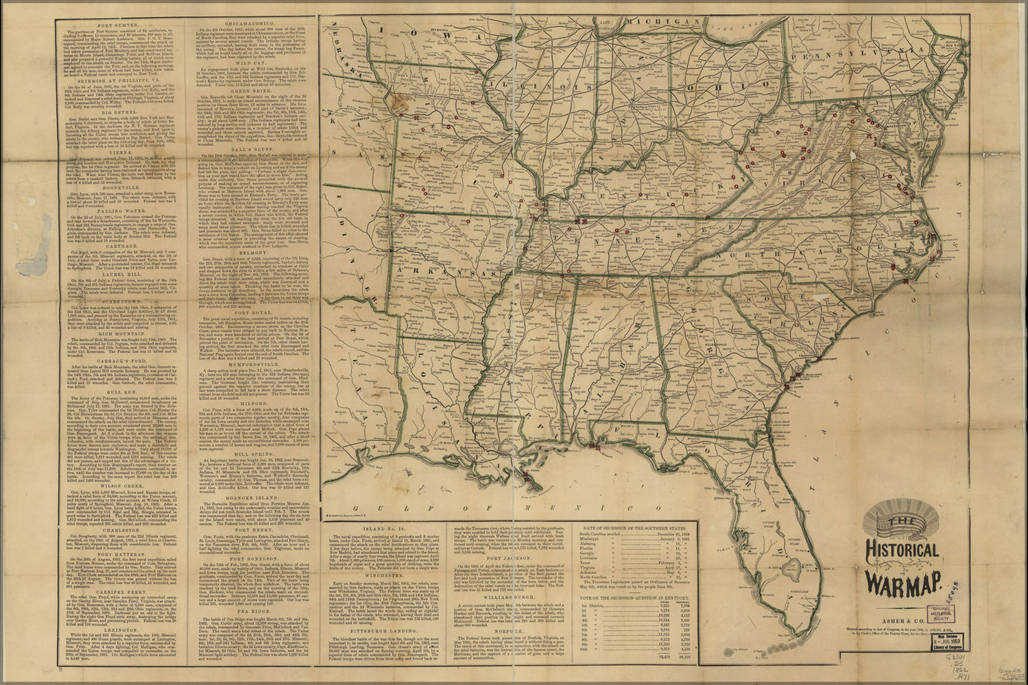 24"x36" Gallery Poster, historical war map 1862 civil war p2