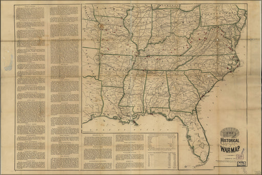 24"x36" Gallery Poster, historical war map 1862 civil war p2