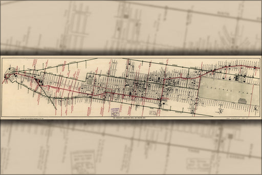 24"x36" Gallery Poster, hotel and theater map of new york city 1906