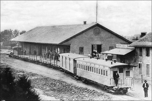 Poster, Many Sizes Available; Exterior View Of The Los Angeles And San Pedro Station, The First Railroad Into Los Angeles, Ca.1880 (Chs-6107