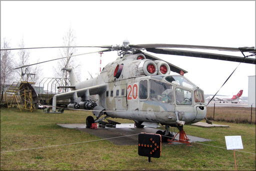 Poster, Many Sizes Available; Mil Mi-24A (Nato Hind B) Attack Russian Soviet Helicopter