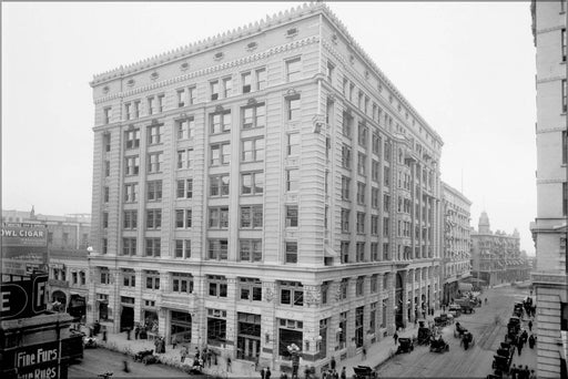 Poster, Many Sizes Available; External View Of The Herman W. Hellman Building On Spring Street And 4Th Street, Los Angeles, 1908 (Chs-5194)